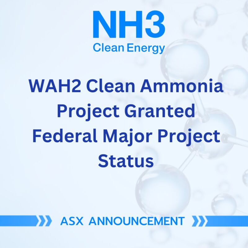 Image for the Tweet beginning: Our WAH2 Clean Ammonia Project