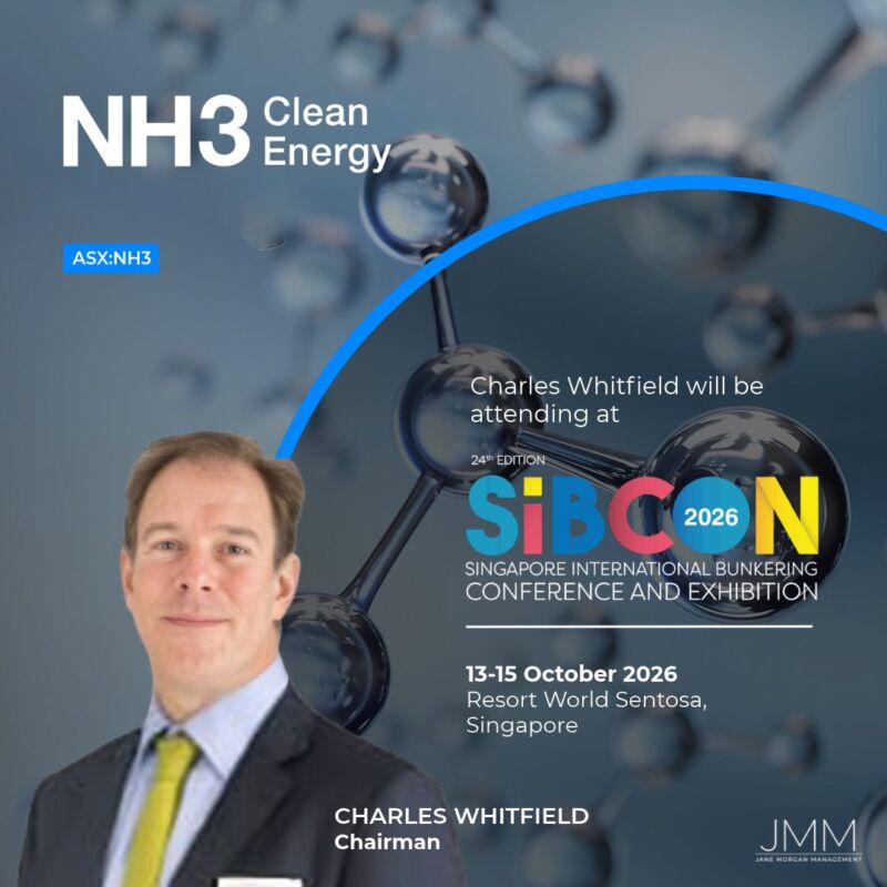 Image for the Tweet beginning: NH3 Clean Energy (ASX:NH3) Chairman,